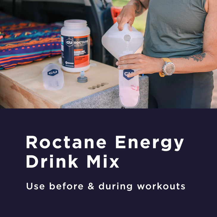 GU Energy Roctane Ultra Endurance Energy Drink Mix, Vegan, Gluten-Free, Kosher, 35mg of Caffeine, and Dairy-Free n-the-Go Energy for Any Workout, 3.4
