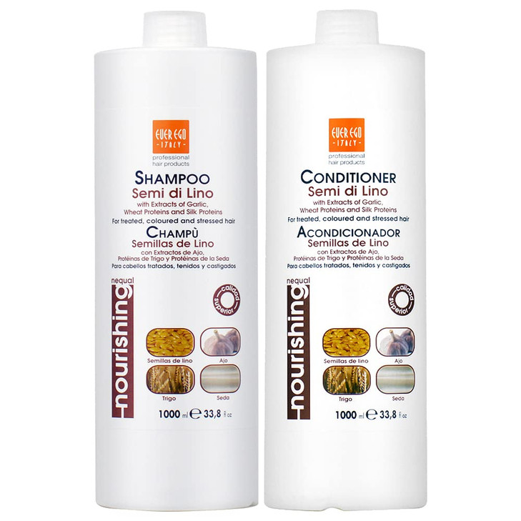 Ever Ego Semi De Lino Shampoo 33.8oz + Conditioner 33.8oz