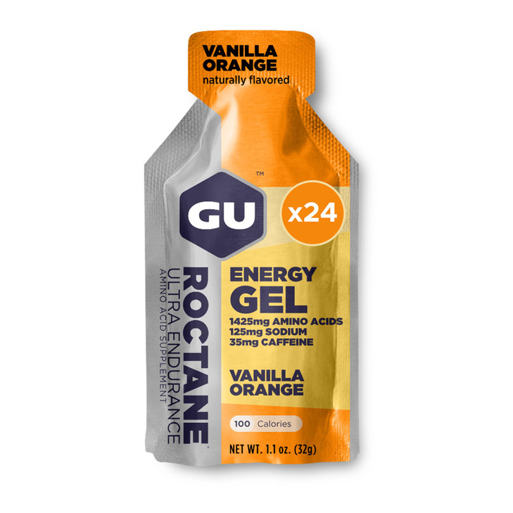 GU Energy Roctane Ultra Endurance Energy Gel, Vegan, Gluten-Free, Kosher, and Dairy-Free On-The-Go Sports Nutrition for Running, Biking, Hiking or Sk