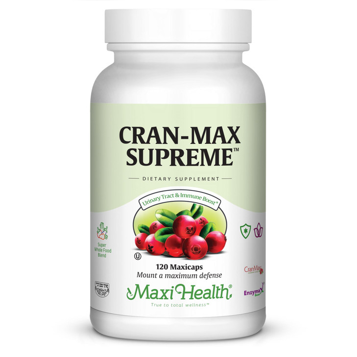 Maxi Health Cranberry Supplement for Urinary Tract & Immune Boost  Cranberry Pills for Women and Men with MSM & Oregano  120 Capsules