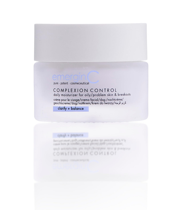 emerginC Complexion Control - Lightweight Facial Moisturizer Cream for Oily, Combination + Blemish Prone Skin - Day and Night Cream for Oily Skin (1.