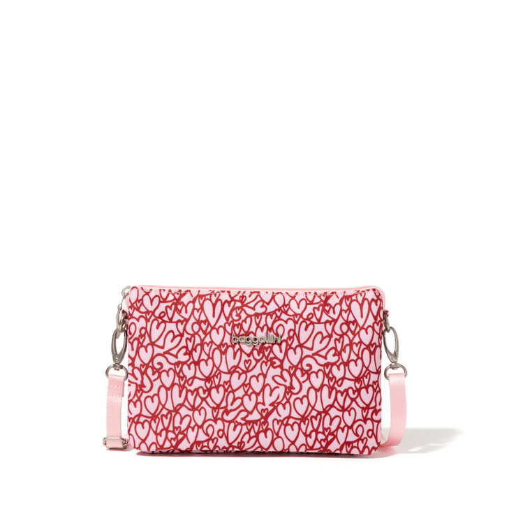 Baggallini The Only Mini Bag - 8.25"x 5.5" Lightweight Small Wristlet Crossbody Bag