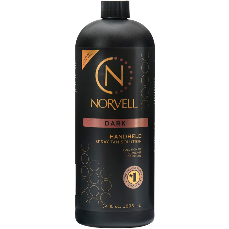 Norvell Premium Spray Tan Solution Dark 34 fl oz  Professional Sunless Tanning Formula for Deep Natural Bronze, Streak-Free, Fast-Drying, Long-Lasti