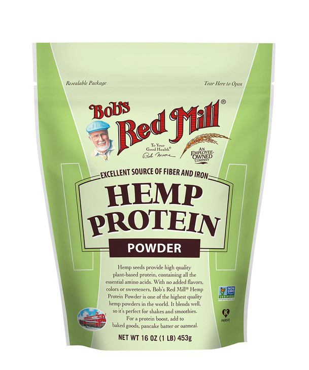 Bob's Red Mill Resealable Hemp Protein Powder 16 Ounce (Pack of 4)