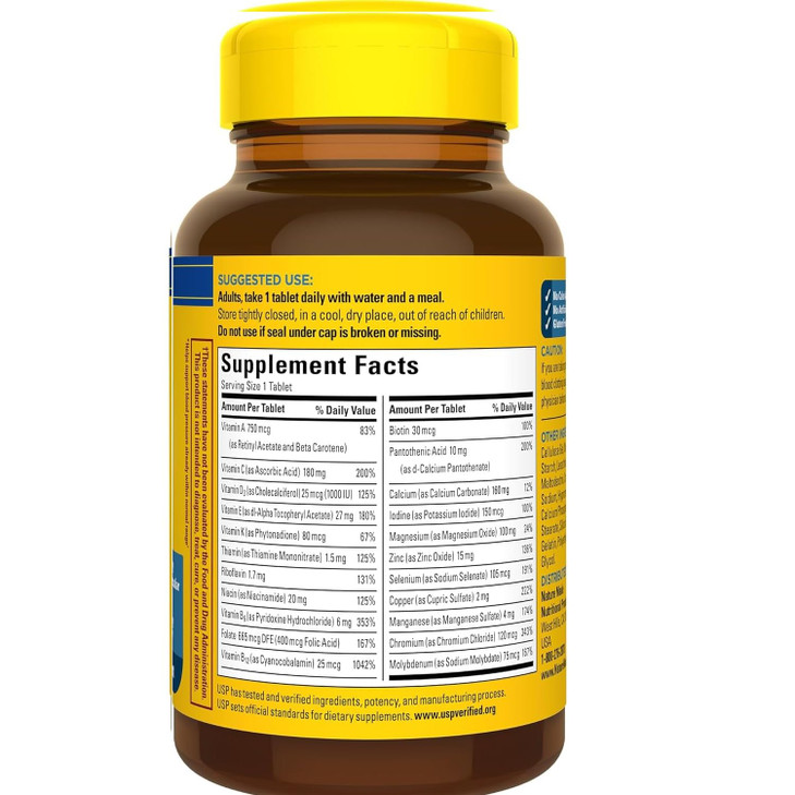 Nature Made Multi for Him 50+ Dietary Supplement Tablets 90 ea (Pack of 4)