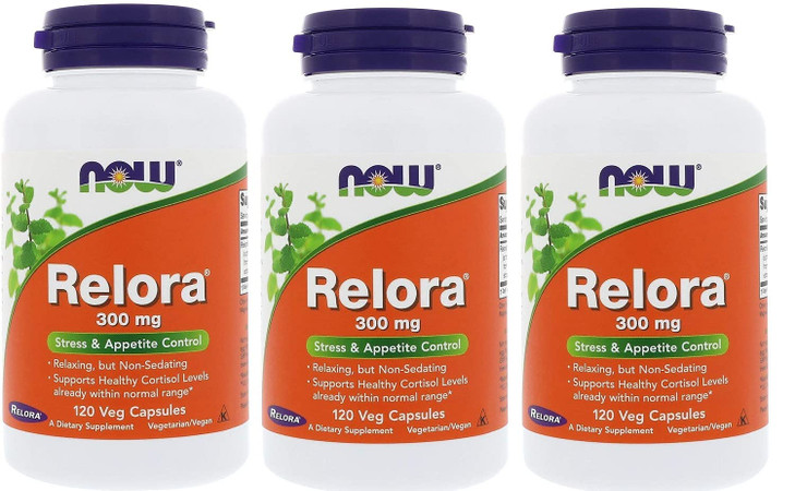 Now Foods Relora 300 mg, Veg-capsules, 120-Count (Pack of 3)