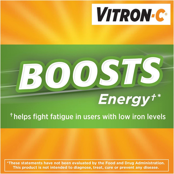 Vitron-C Iron Supplement Plus Vitamin C Coated Tablets 60 ct (6 Pack)