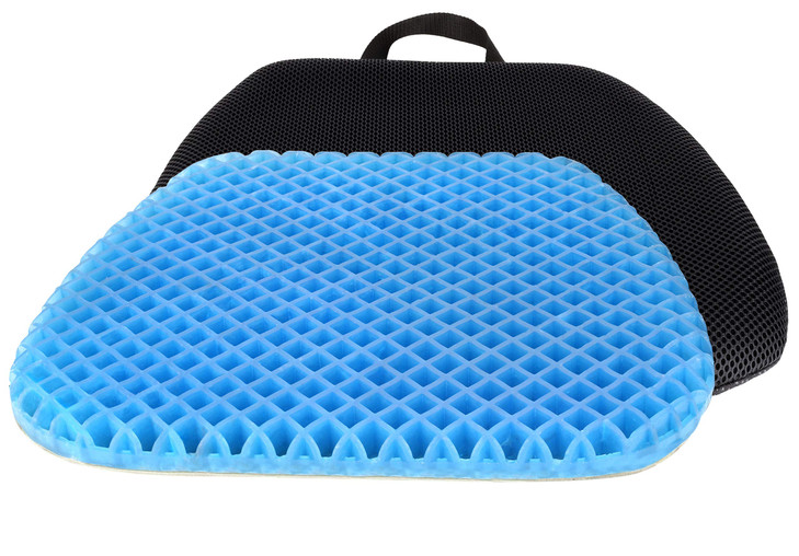 FOMI Premium All Gel Orthopedic Seat Cushion Pad for Car, Office Chair, Wheelchair, or Home. Pressure Sore Relief. Ultimate Gel Comfort, Prevents Swe