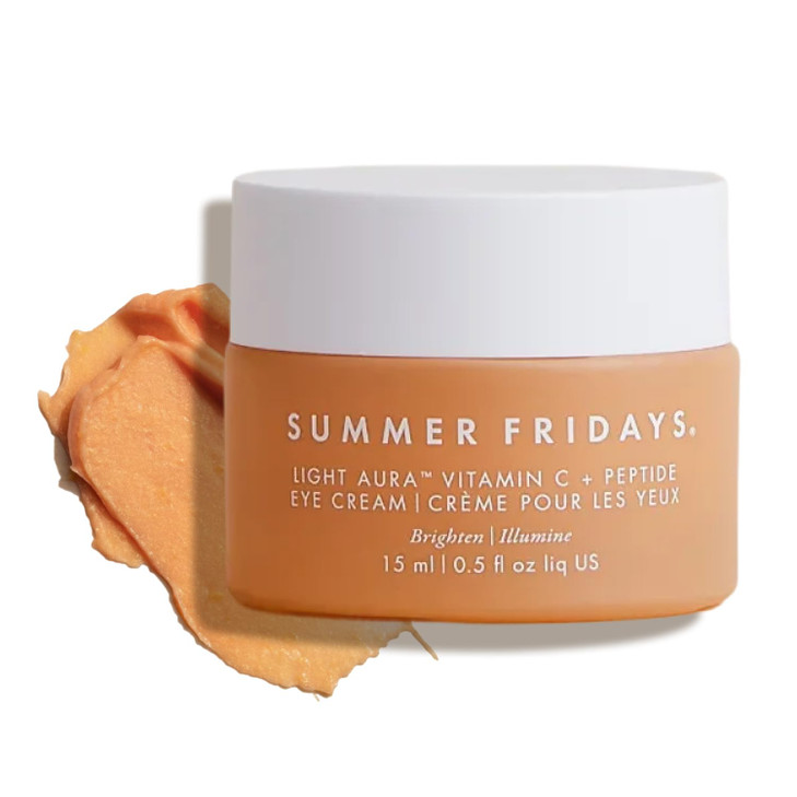 Summer Fridays Light Aura Vitamin C + Peptide Cream, Brightening, Tightening, and Illuminating Eye Cream (0.5 Fl Oz)