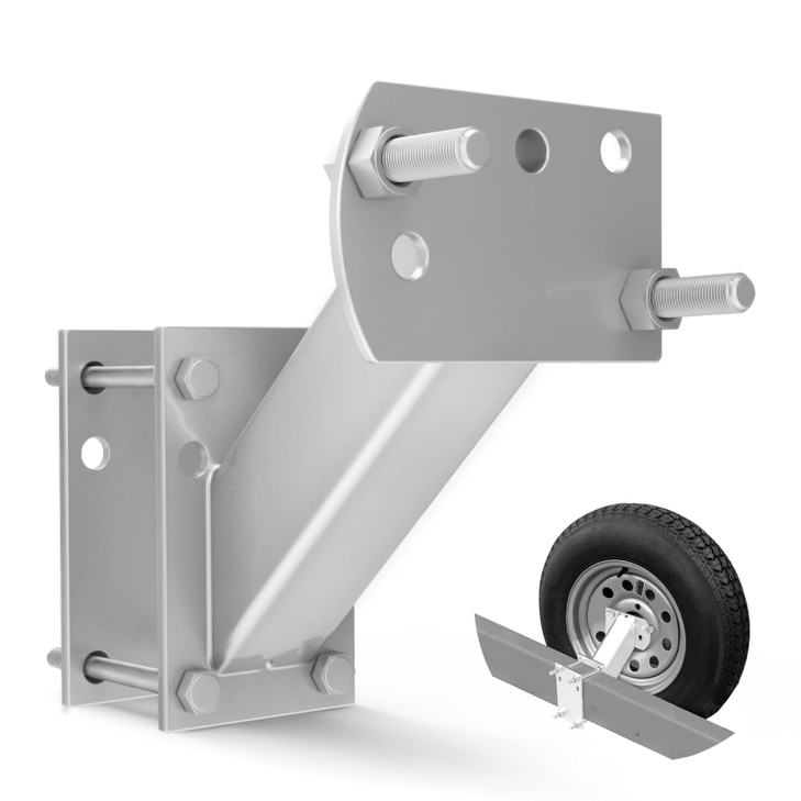 FIERYRED Trailer Spare Tire Mount,120LBS Spare Tire Carrier for Trailer,Utility Trailer and Boat, Tire Holder Bracket Fits 4 & 5 Lugs Wheels, Hold 3.