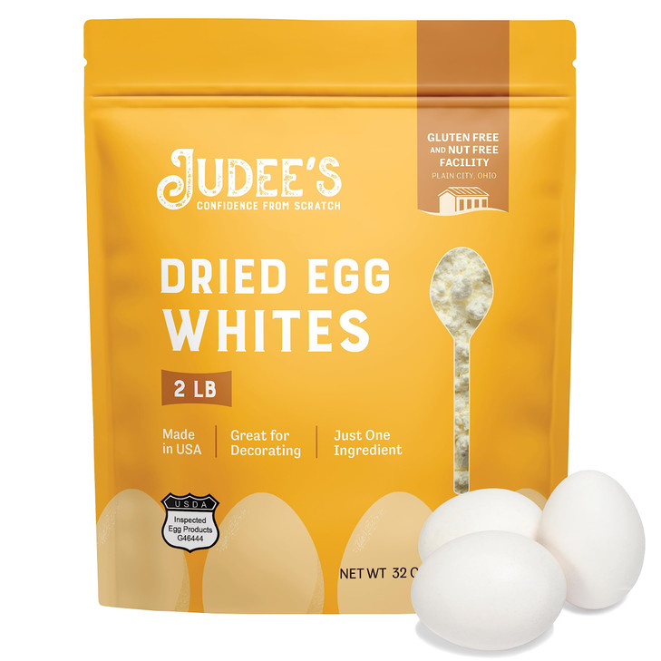 Judee's Gluten Free Dried Egg White Protein Powder - Complete Nutrition & Egg Protein - Gluten Free Baking & Meringue Powder - Lightweight & Long-Ter
