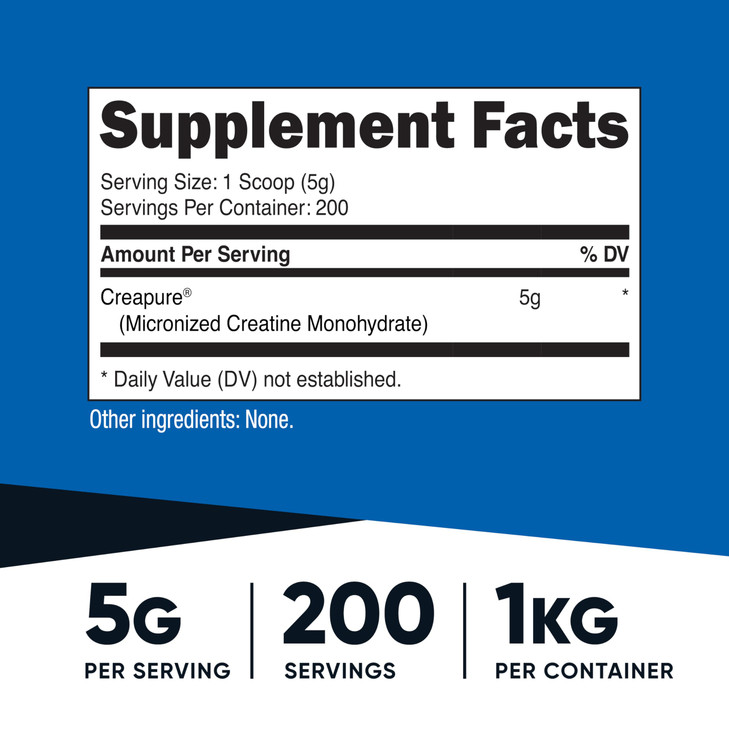 Nutricost Creapure® Creatine Monohydrate Powder 1KG