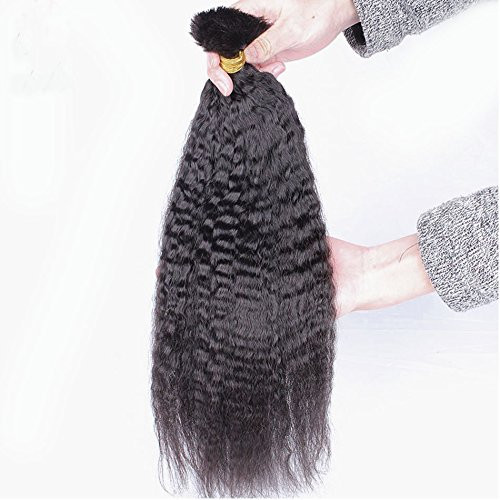 Hesperis Brazilian Afro Kinky Straight Hair 10A Mink Brazilian Virgin Hair Human Braiding Hair Bulk No Weft Brazilian Kinky Straight 100g Per Bundle