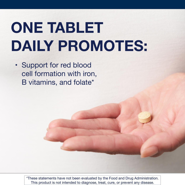 Metagenics Hemagenics Iron Supplement with B12, B6 & Folate Supports Red Blood Cell Formation, Energy & Immune Health* Non-Constipating, Non-GMO, Glu