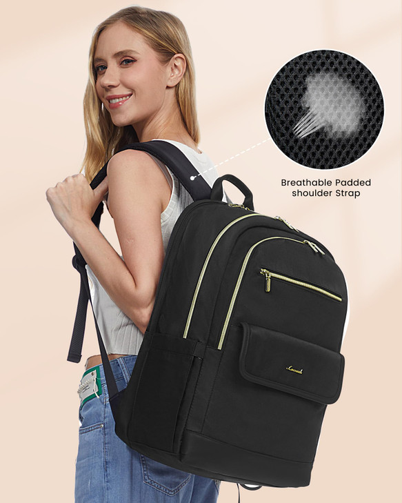 LOVEVOOK Laptop Backpack for Women,15.6 Inch Fashion Travel Backpack,Large Capacity Backpack Purse with USB,Water-resistant fits College Work Busines