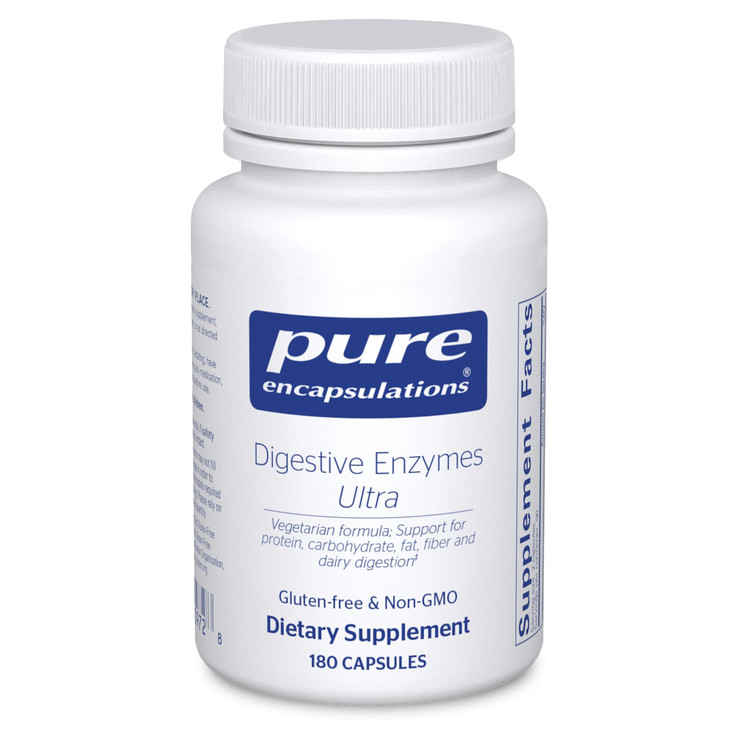 Pure Encapsulations Digestive Enzymes Ultra - Vegetarian Digestive Enzyme Supplement to Support Protein, Carb, Fiber, and Dairy Digestion* - 180 Caps