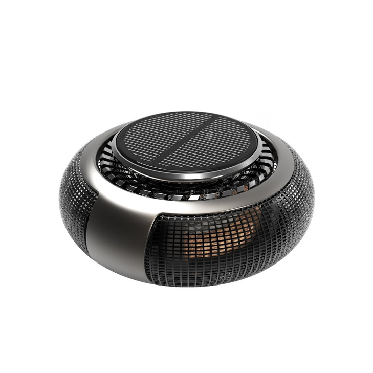 PaxView Smart Car Air Freshener Diffuser,Solar Powered Rotating Aroma Diffuser For Vehicle,Car Accessories,Automotive Aromatherapy Ornament(Black,Col