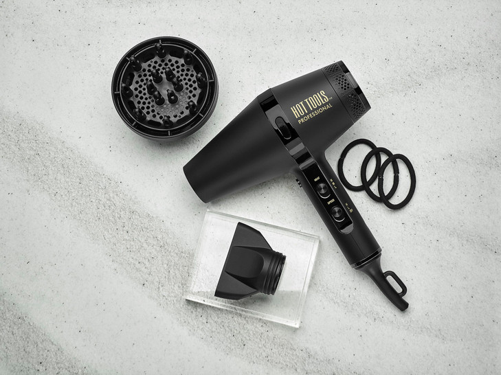 HOT Tools Pro Artist Black Gold Infrared Ionic Salon Dryer | Fast Drying, Styling and Smooth Results (Black)