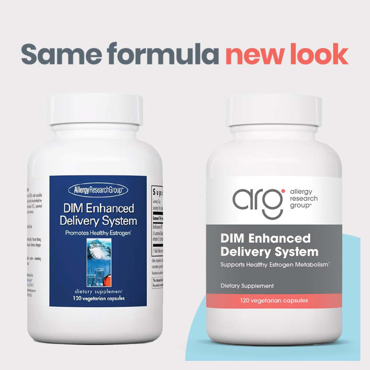 ARG DIM Enhanced Delivery System - Supports Estrogen Metabolism - Delivers 300 mg Bioavailable Diindolylmethane Complex - Vegetarian & Soy-Free - 30