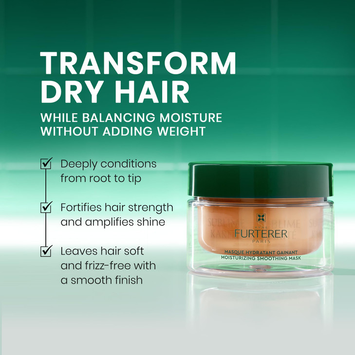 René Furterer Sublime Karité Moisturizing Smoothing Mask - Shea butter, Ylang-Ylang Essential Oil & Ceramides 6.7 fl oz.