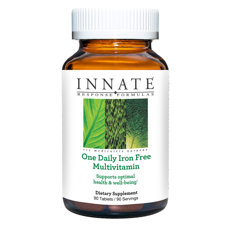 INNATE Response Formulas One Daily without Iron - Iron-Free Daily Multivitamin - With B Vitamins - Vegetarian, Non-GMO, and Kosher - Made Without 9 F