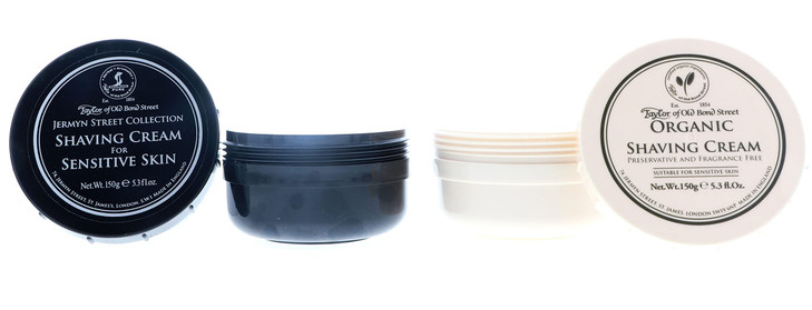 Taylor of Old Bond Street Shave Cream - 2 Pack 5.3 0z Each Choose Your Scents! (Natural and Jermyn Street Sensitive Skin)