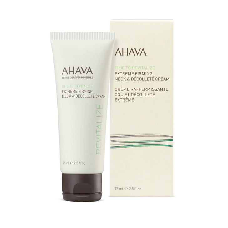 AHAVA Time To Revitalize Extreme Firming Neck & Décolleté Cream - Promotes Firmness, Nourishes & Softens, Reduce Signs of Aging, includes Osmoter, Re