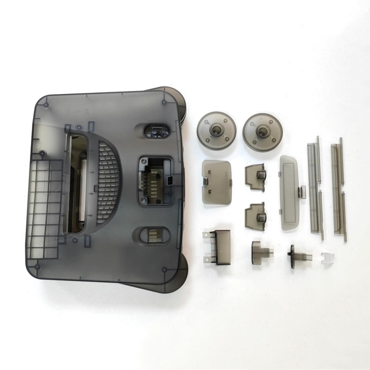 Hzxkqmil Replacement Housing Shell for N64 Retro Video Game Console, Translucent Case Accessories with Screwdrivers for N64 Game Console, Transparent