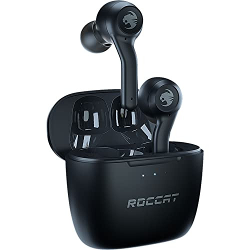 ROCCAT Syn Buds Air True Wireless Earbuds for Mobile Gaming with Dual-Microphones, for Nintendo Switch, Windows, 7, 8.1, 10, 11, Mac, iPad, and iPhon