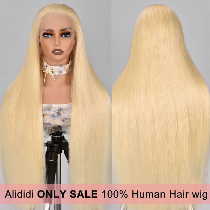 Alididi 613 Blonde Lace Front Wig - 13x4 150% Density Straight Lace Frontal Pre Plucked With Baby Hair HD Lace For Women (26 Inch, 13x4 Straight Lace