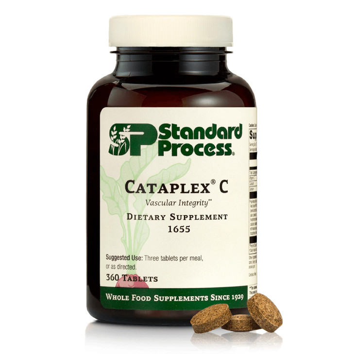 Standard Process Cataplex C - Supports Immune & Bone Health - Aids Healthy Skin & Connective Tissue - Includes Antioxidant Vitamin C - Non-Dairy & No