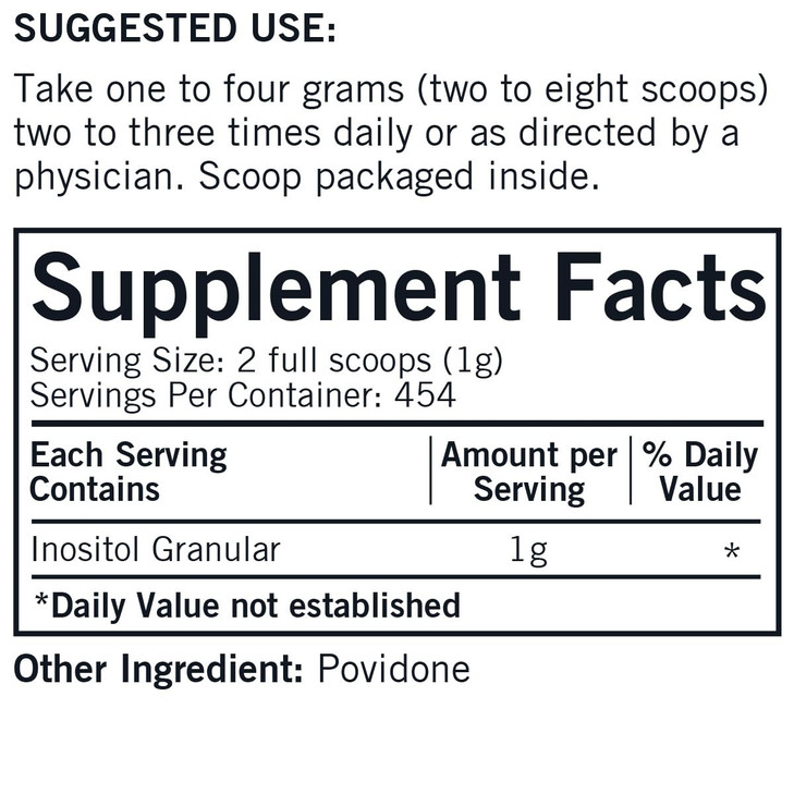 Kirkman Inositol Pure Soluble Powder - Hypoallergenic | 454 gm/16 oz