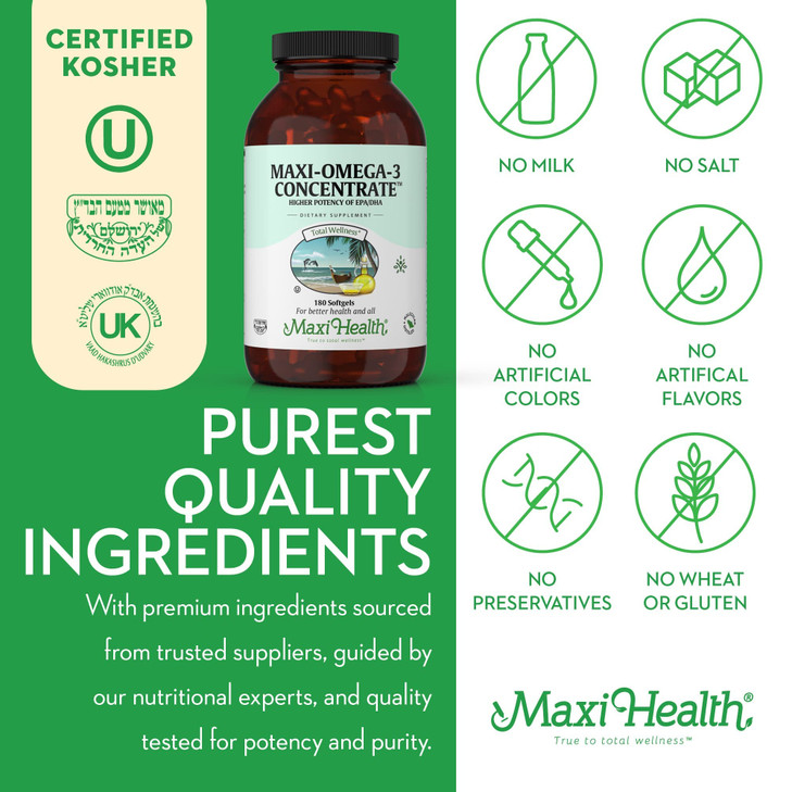 Omega 3 Fish Oil Supplement for Women and Men - Triple Strength 2000 mg Fish Oil with Omega 3 Fatty Acids Supplements Including EPA, DHA - Support fo