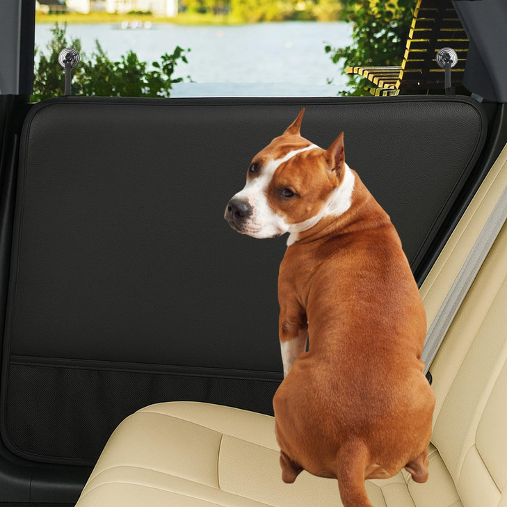 fidozen Dog Car Door Protector - 2 Pack Durable & Universal Fit Anti-Scratch Waterproof Vehicle Door Covers, Guards Your Car from Dog Scratching, Ess