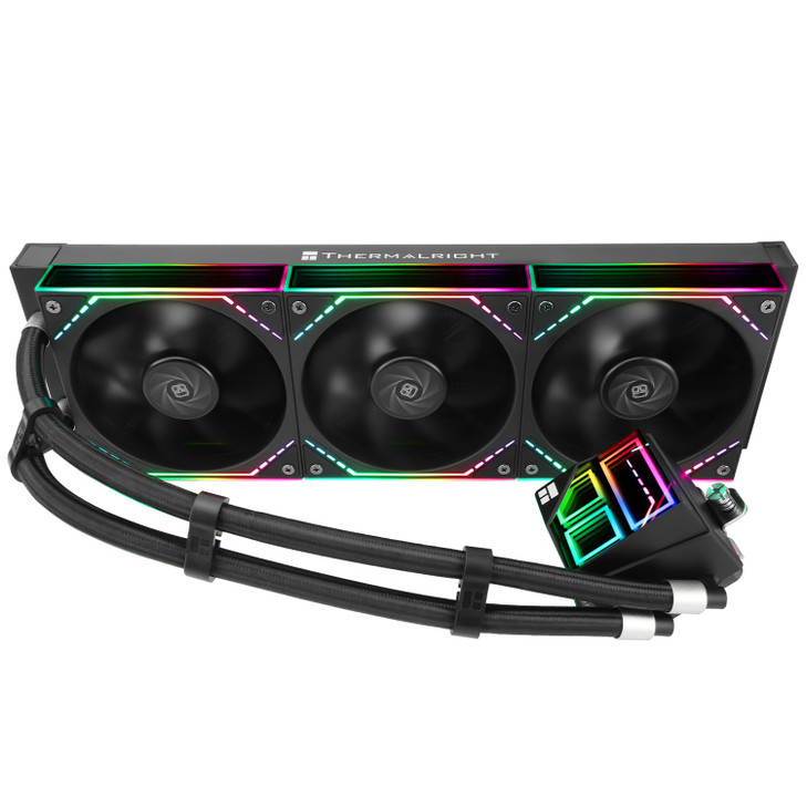 Thermalright Frozen Infinity 360 Black CPU Water Cooler,360 Aio CPU Cooler,Triple TL-M12 PWM Fans,Infinity Mirror CPU Cooling,for AM4/AM5,Intel LGA18