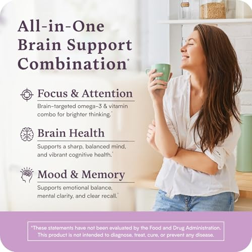 Accentrate110 - Focus Supplement - Methylated Vitamin B Complex with Omega 3 Fatty Acid Supplement - L-Methylfolate, Vitamin B12, P-5-P, Riboflavin,