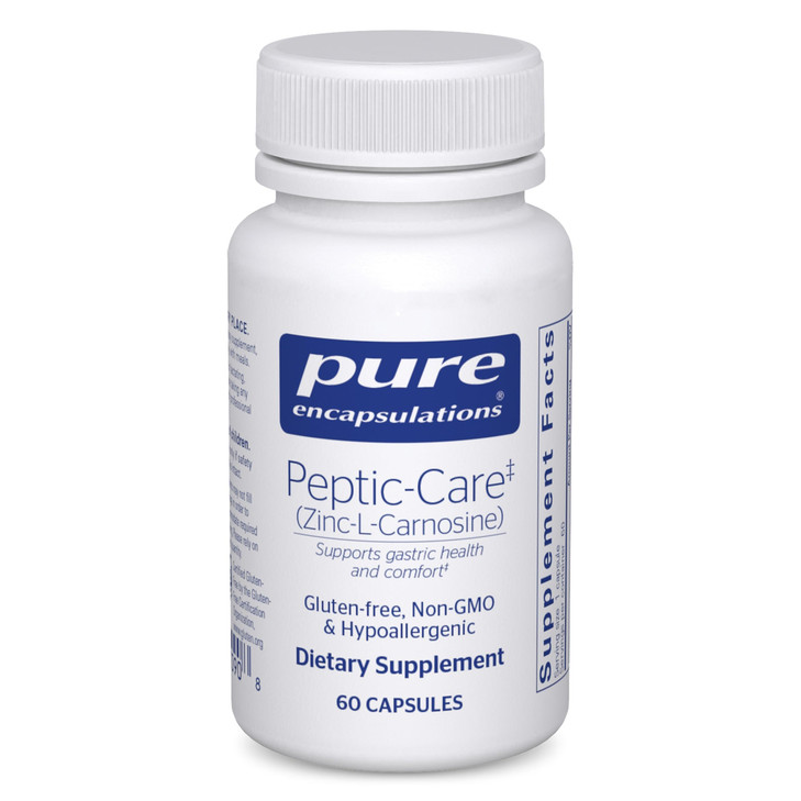 Pure Encapsulations Peptic-Care - Zinc-L-Carnosine - Gut Health & Antioxidant Supplement - Supports Gastric Health* - Vegan & Gluten-Free - 60 Capsul