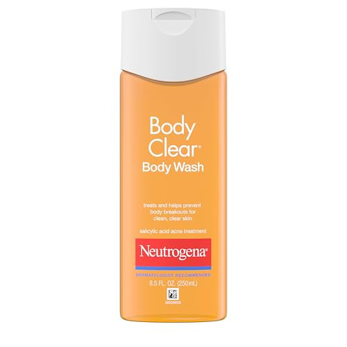Neutrogena Body Clear Acne Body Wash with Glycerin & 2% Salicylic Acid Acne Medication to Help Treat Breakouts on Back, Chest & Shoulders, Non-Comedo