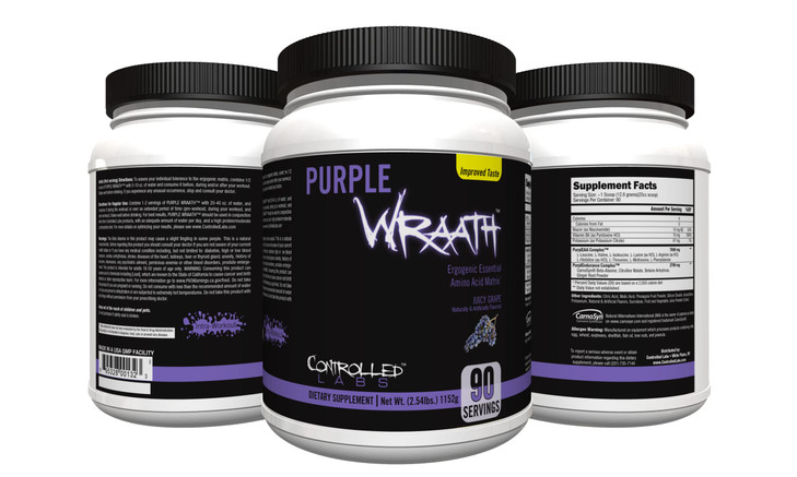 CONTROLLED LABS Purple Wraath 90 Serving Juicy Grape, 2.5 Pound