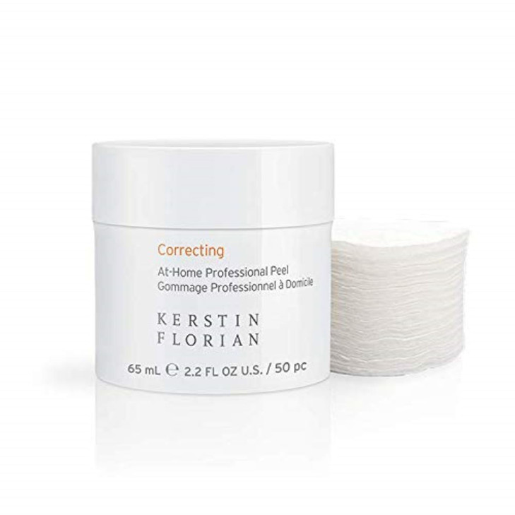 Kerstin Florian Correcting At Home Professional Peel | Glycolic & Lactic Acid Exfoliating Pore Pads (50 individual pads)