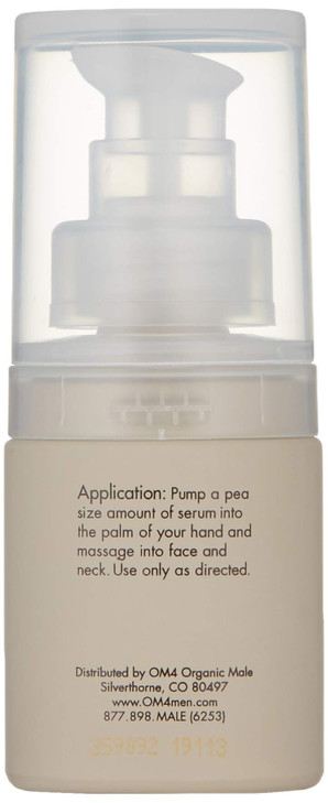 Organic Male OM4 Dry STEP 3: Warm Sands Botanical Youth Serum - Men's Skincare With anti-aging Vitamin C, Aloe Vera, and Hyaluronic Acid
