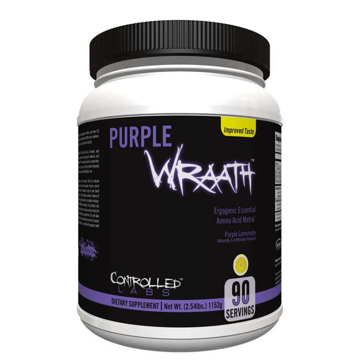 CONTROLLED LABS Purple Wraath, BCAA and EAA Amino Acid Supplement, with Endurance Blend Intra Workout Powder, Optimal Endurance, Focus, and Stamina (