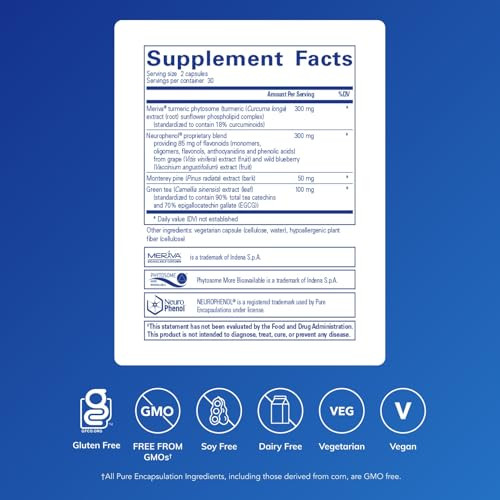 Pure Encapsulations CurcumaSorb Mind | Supplement to Support Memory, Sharpness, and Cognitive Function* | 60 Capsules