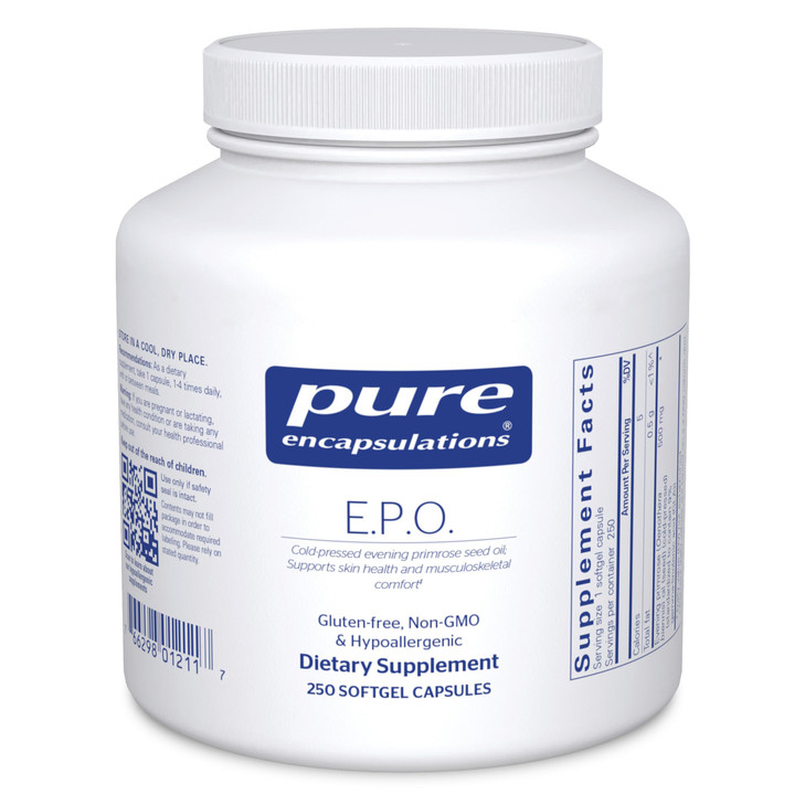 Pure Encapsulations E.P.O. (Evening Primrose Oil) | Hypoallergenic Dietary Supplement Containing 9% GLA | 250 Softgel Capsules
