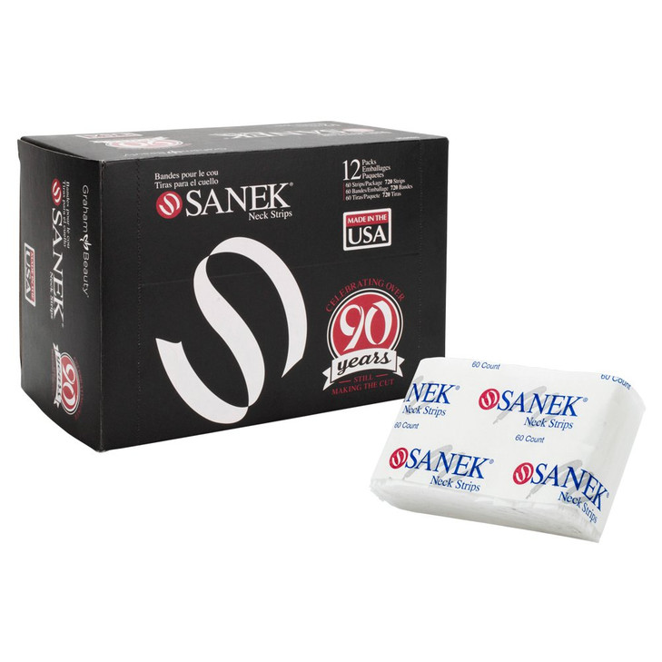 GRAHAM SANEK Salon Barber Stylist Neck Strips (12 Packs of 60) SD-43310 (4 Pack)