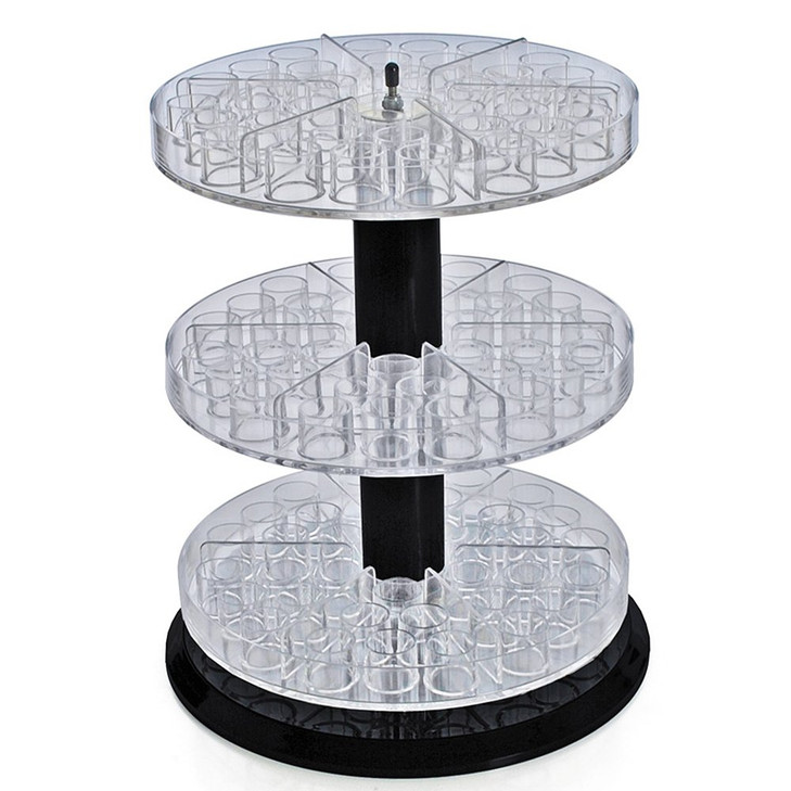 Azar 225035 Three-Tier Revolving Round Display with Slots 1" Dia