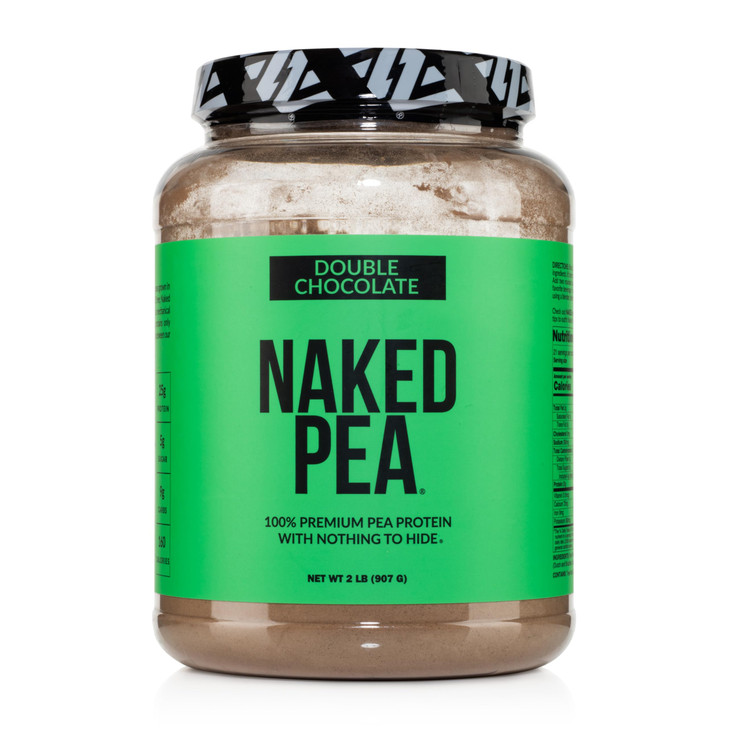 NAKED Pea - Double Chocolate Protein from US & Canadian Farms, Organic Cocoa, Organic Coconut Sugar - No GMO, No Soy, and Gluten Free, Aid Growth and