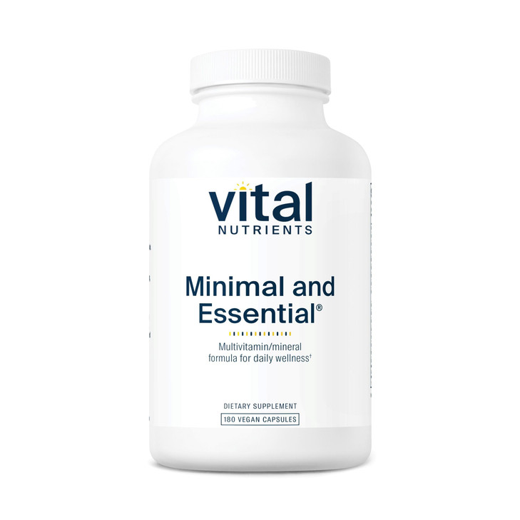 Vital Nutrients Minimal and Essential Multivitamin - Vegetarian One per Day Multi Vitamin, Mineral, & Antioxidant Supplement* - Iron-Free - Gluten, D