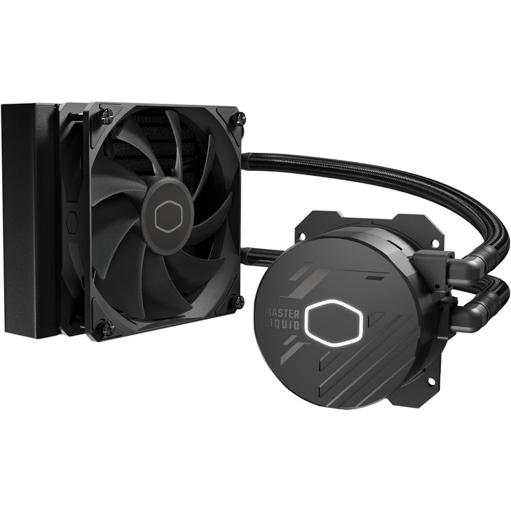 Cooler Master 120L Core Close-Loop AIO Liquid Cooler, R7|i5, Gen S Dual Chamber Pump, White Pump Lighting, 120 Radiator, PWM Fan, AMD Ryzen AM5|4, In