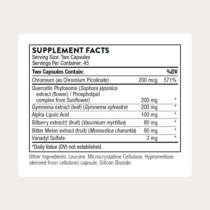 THORNE - Diabenil - Support for Maintaining Health* - with Chromium, ALA, and Quercetin Phytosome - 90 Capsules